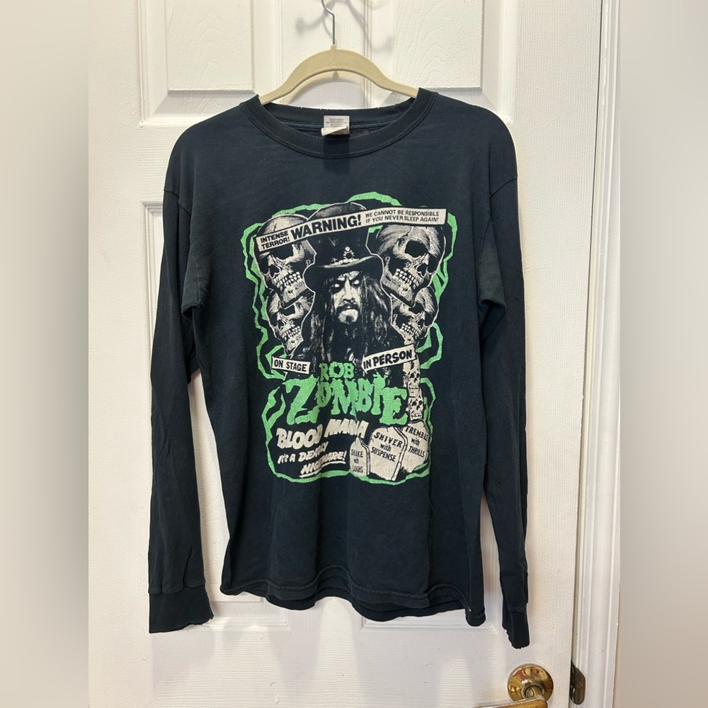 Vintage Rob Zombie blood mania longsleeve shirt medium